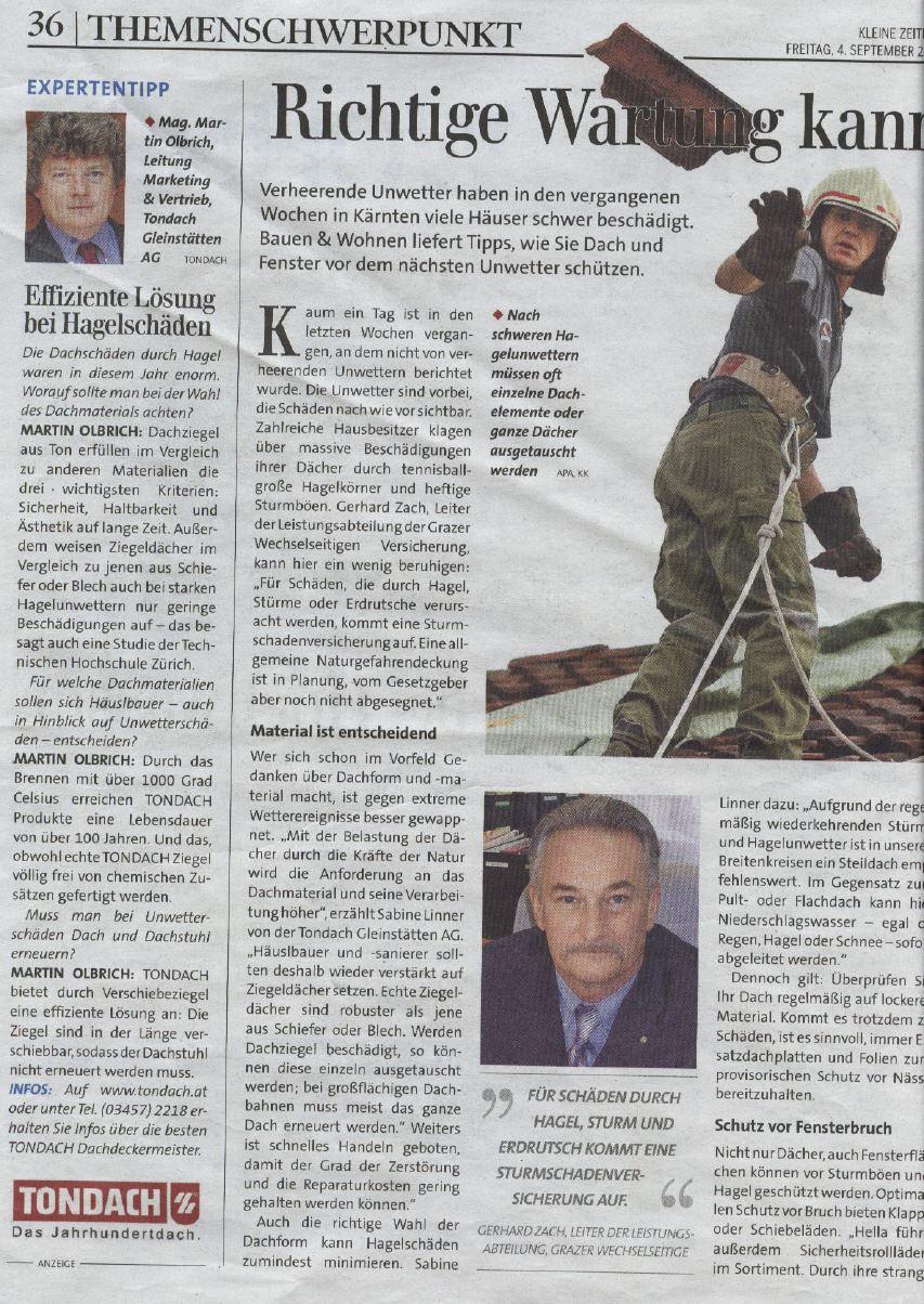 Quelle: Kleine Zeitung, 4. 9.2009